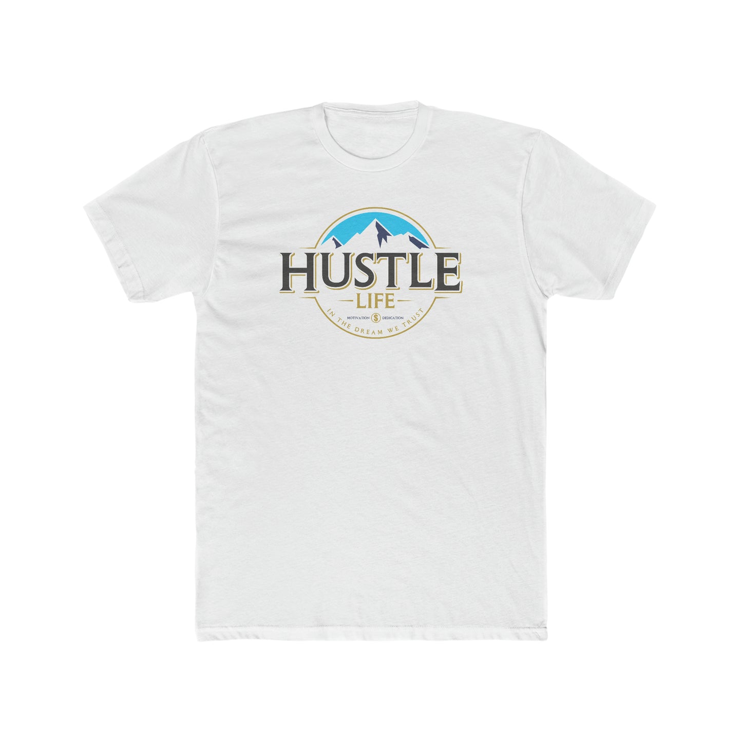 Mountains | Hustle Life | Cotton Crew Tee