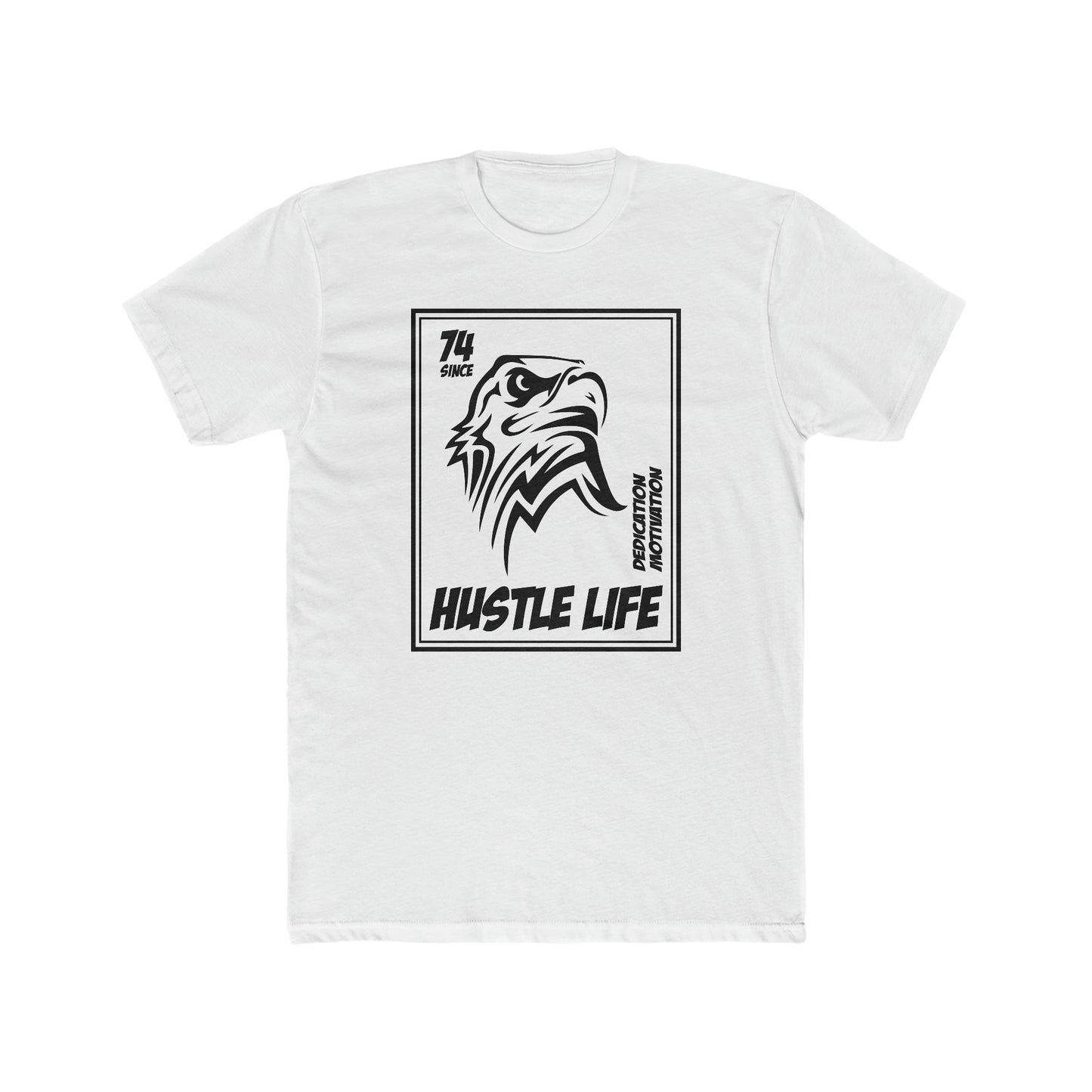 Eagle Stamp | Hustle Life | Cotton Crew Tee