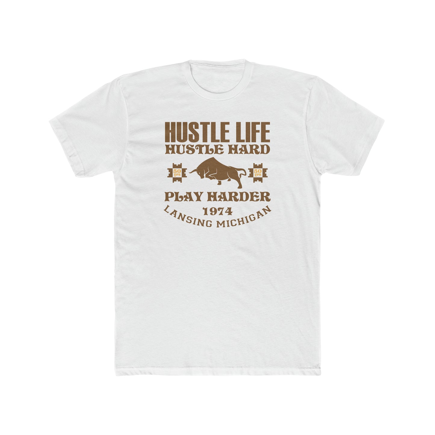 Western Flare | Hustle Life | Cotton Crew Tee