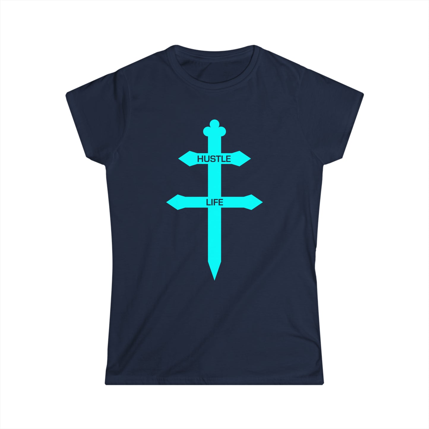 Cognac | Hustle Life | Women's Soft Style Tee