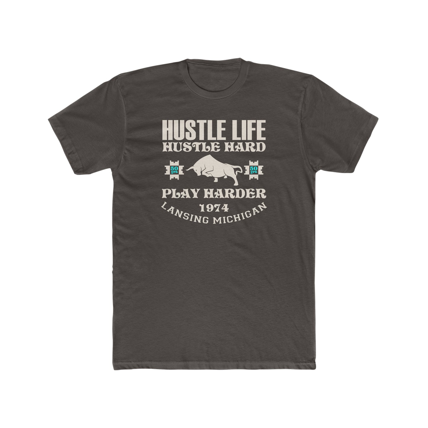 Western Flare | Hustle Life | Cotton Crew Tee