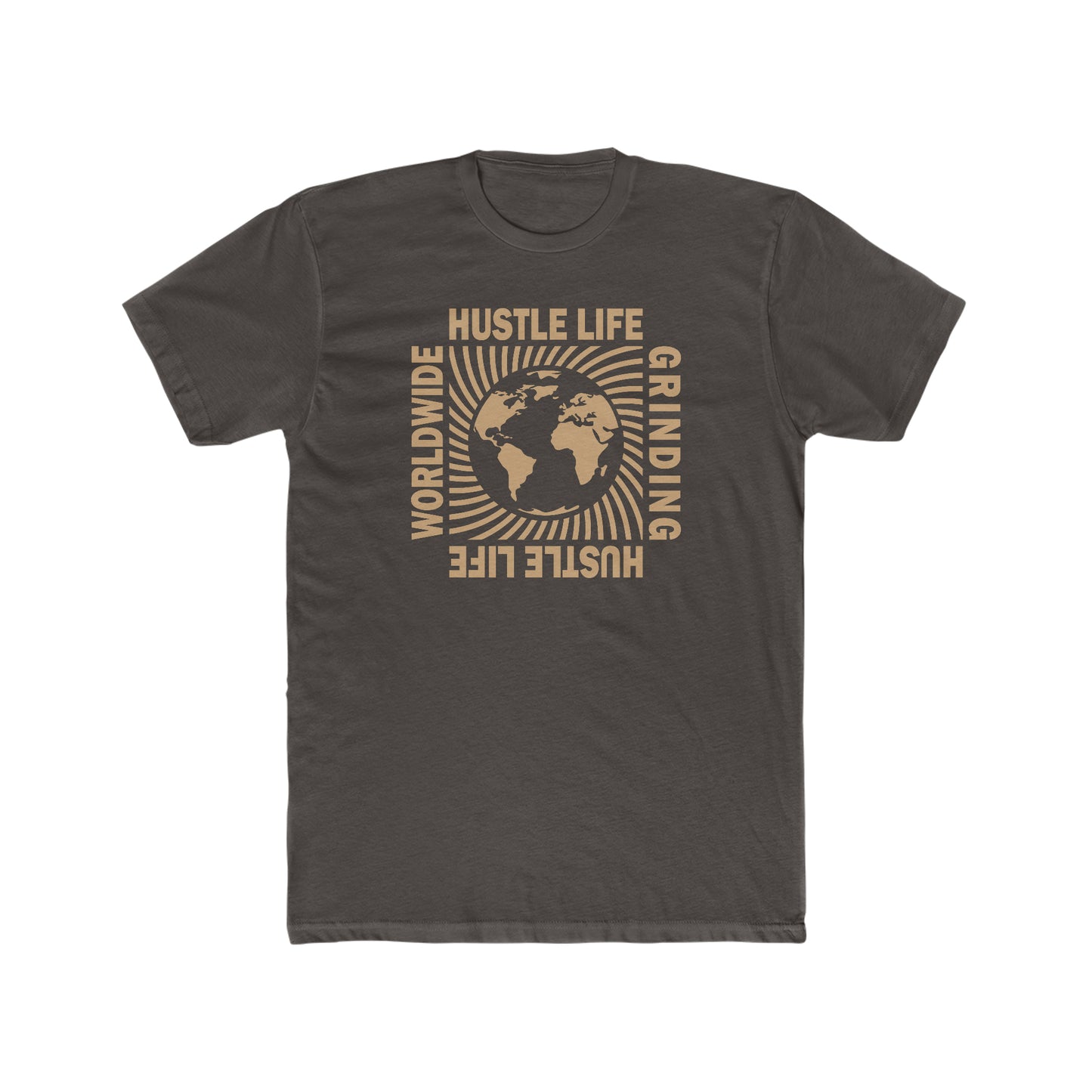 Worldwide Grinding | Hustle Life | Cotton Crew Tee