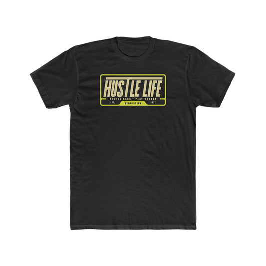 Car Plate | Hustle Life | Cotton Crew Tee
