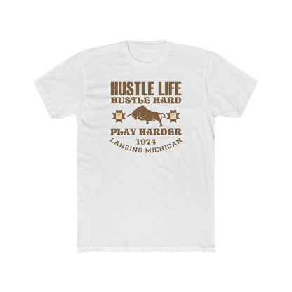 Western Flare | Hustle Life | Cotton Crew Tee