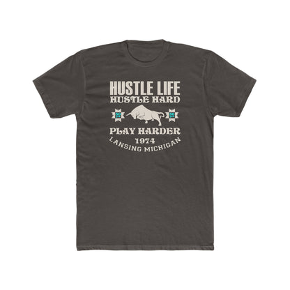 Western Flare | Hustle Life | Cotton Crew Tee