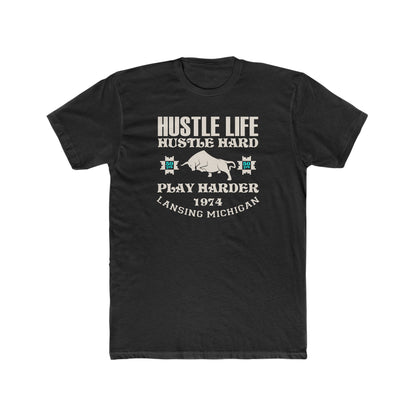 Western Flare | Hustle Life | Cotton Crew Tee