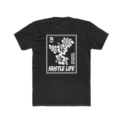 Flower Stamp | Hustle Life | Cotton Crew Tee