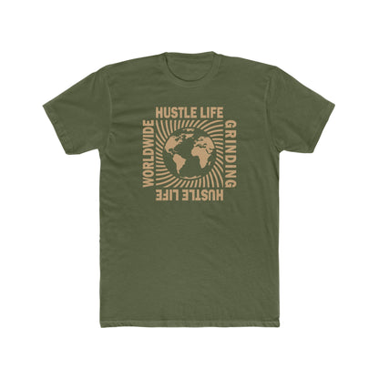Worldwide Grinding | Hustle Life | Cotton Crew Tee