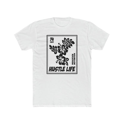 Flower Stamp | Hustle Life | Cotton Crew Tee